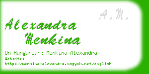 alexandra menkina business card